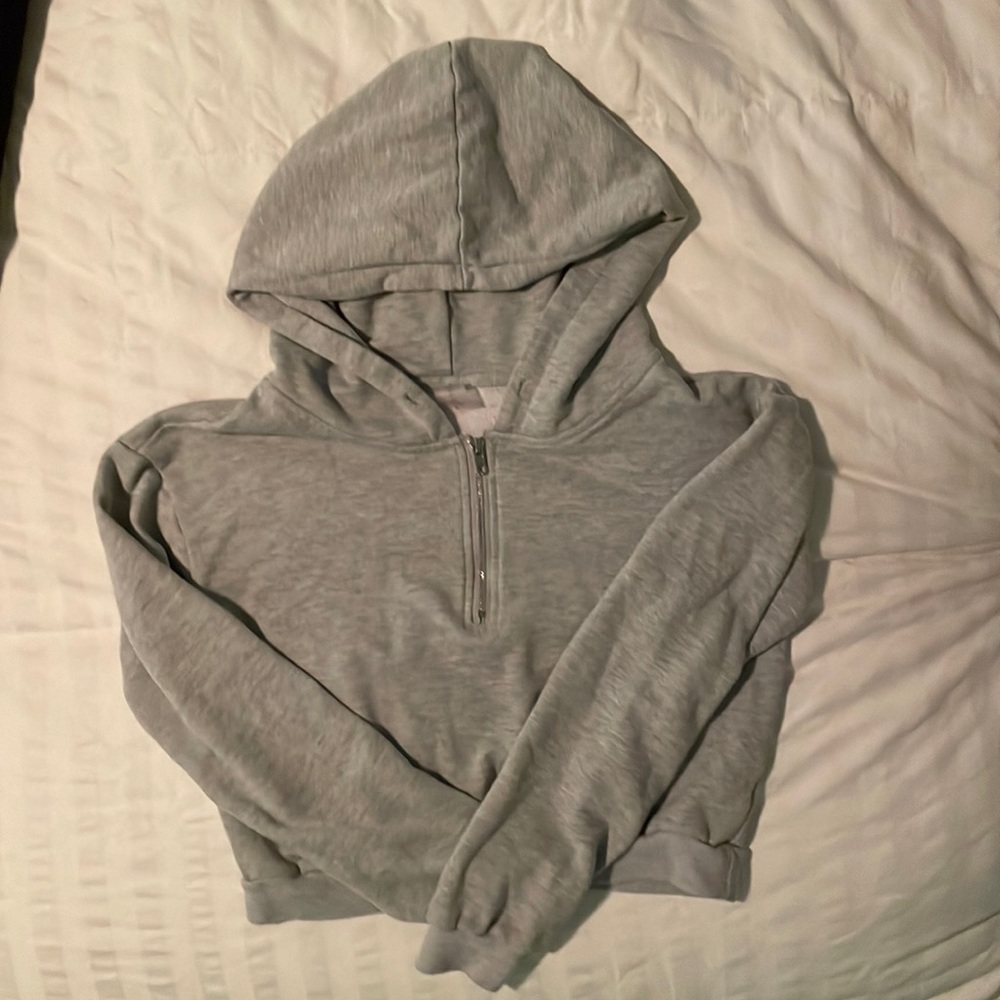 Altar’d State Cropped Grey Zip-Up